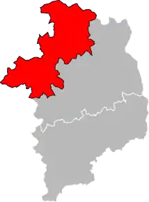 Arondismentul Vierzon în cadrul departamentului Cher