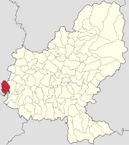 Localizare în cadrul județului