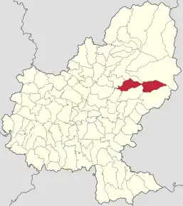 Localizare în cadrul județului