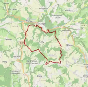 Poziția localității Chilly