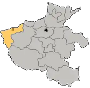 Așezarea orașului în provincia Henan