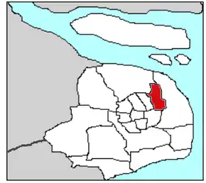 Poziția localității Yangpu