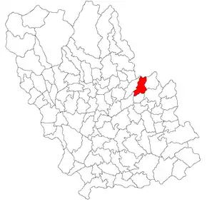 Poziția în cadrul județului Prahova