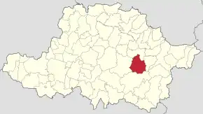 Amplasarea în cadrul județului