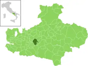 Poziția localității Chiusano di San Domenico