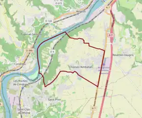 Poziția localității Chonas-l'Amballan