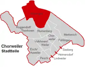 Poziția localității Worringen