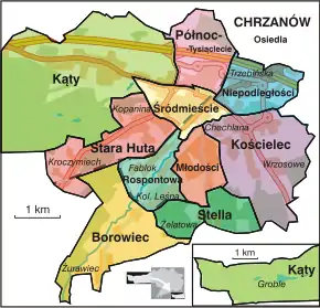 Poziția localității Chrzanów
