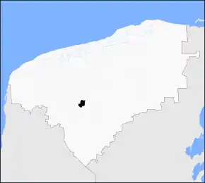 Poziția localității Chumayel