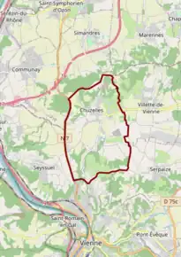 Poziția localității Chuzelles