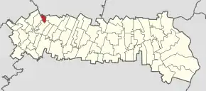 Amplasarea în cadrul județului