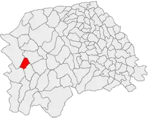 Amplasarea în cadrul județului