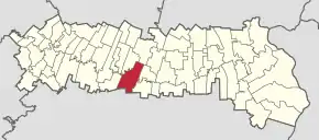 Amplasarea în cadrul județului