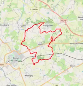 Poziția localității Cirières