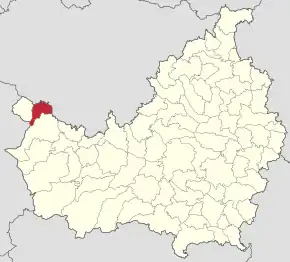 Localizare în cadrul județului