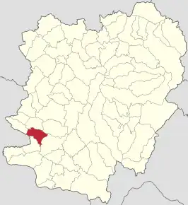 Amplasarea în cadrul județului