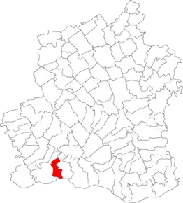 Amplasarea în cadrul județului