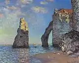 Claude Monet, Cliff la Étretat după furtună, 1885, Institutul de Artă Clark, Williamstown, Massachusetts