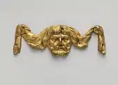 Ornament de ceas asemănător cu un festoon; secolul al XVIII-lea; bronz doré; per ansamblu: 5,4 × 15,6 × 1 cm; Muzeul Metropolitan de Artă