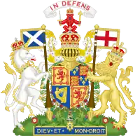 Stema de arme ca regele Carol al II-lea în Scoția