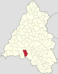 Localizare în cadrul județului