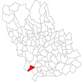 Amplasarea în cadrul județului