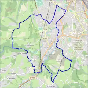 Poziția localității Cognin