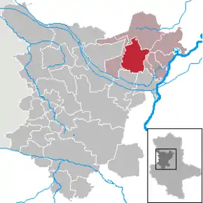 Poziția  Colbitz pe harta districtului Börde