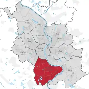 Poziția localității Köln-Rodenkirchen