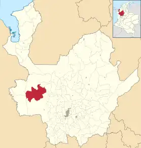 Poziția localității Frontino