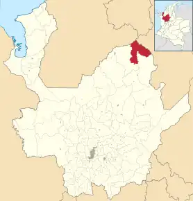 Poziția localității Nechi