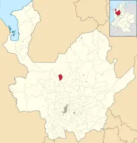 Poziția localității Toledo