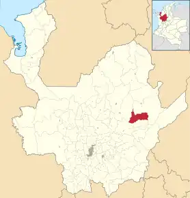 Poziția localității Vegachí