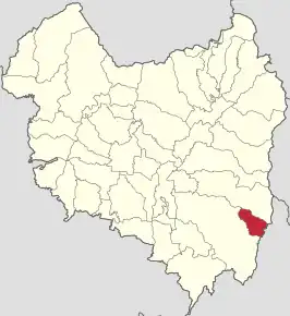 Amplasarea în cadrul județului