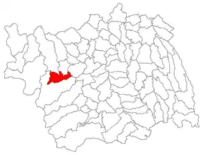 Poziția localității Comănești