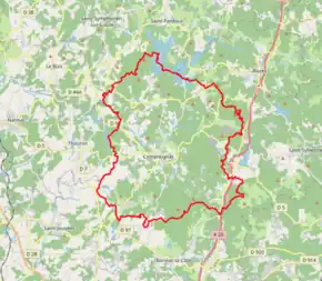 Poziția localității Compreignac