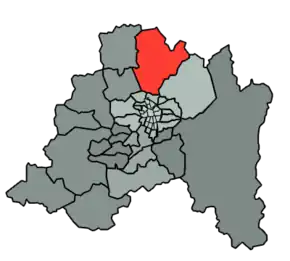 Poziția localității Colina