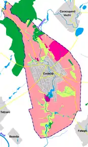 Harta comunei Corjeuți