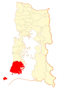 Poziția localității Quellón