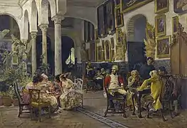 Conversație într-o curte din Sevill