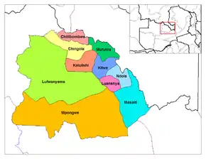 Districtele provinciei Copperbelt