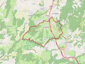 Poziția localității Copponex