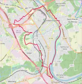 Poziția localității Corbeil-Essonnes