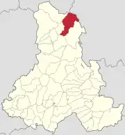 Localizare în cadrul județului