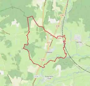 Poziția localității Cordesse