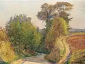 Un paysage au soleil couchant ("Un peisaj la apus de soare"), ca. 1900