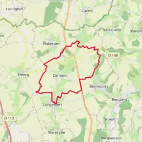 Poziția localității Cormont