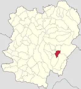 Poziția localității Cuptoare