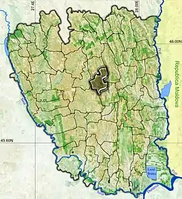 Amplasarea în cadrul județului



		
Localizarea comunei pe harta României