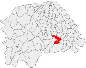 Amplasarea în cadrul județului